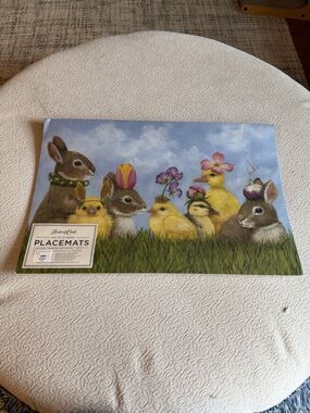 Hester & Cook Pad 24 Paper Placemats Festive Garden Gathering Easter Duck Bunn